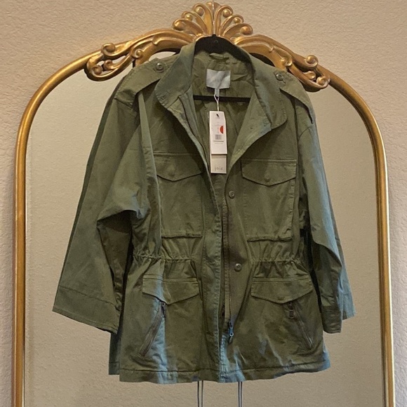 Joie Jenita Stretch Cotton Field Jacket Utility Size XL - Picture 2 of 8
